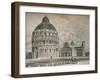 The Baptistry, Cathedral, and Leaning Tower of Pisa, c1906, (1907)-O Schulz-Framed Giclee Print