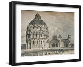 The Baptistry, Cathedral, and Leaning Tower of Pisa, c1906, (1907)-O Schulz-Framed Giclee Print