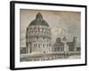 The Baptistry, Cathedral, and Leaning Tower of Pisa, c1906, (1907)-O Schulz-Framed Giclee Print