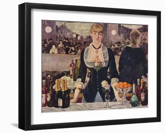 The Bar at the Folies-Bergere, 1882, (1938)-Edouard Manet-Framed Giclee Print