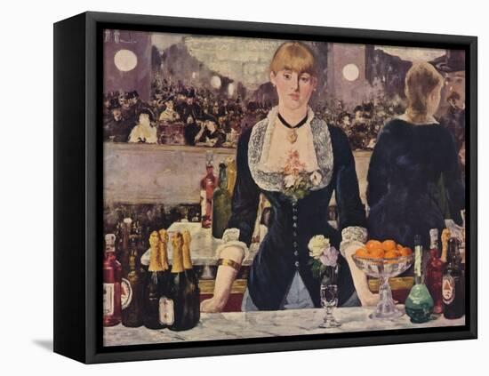 The Bar at the Folies-Bergere, 1882, (1938)-Edouard Manet-Framed Stretched Canvas