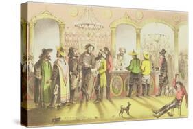 The Bar of a Gambling Saloon, Engraved by J. Brandard, 1855-Francis Samuel Marryat-Stretched Canvas