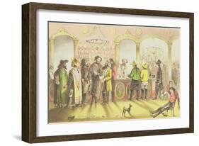 The Bar of a Gambling Saloon, Engraved by J. Brandard, 1855-Francis Samuel Marryat-Framed Giclee Print