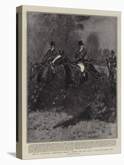 The Bar Point-To-Point Steeplechase Meeting, Clearing the Last Fence in the Heavy-Weight Race-John Charlton-Stretched Canvas