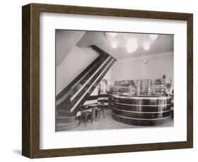 The Bar Torcy, Designed by Deschanel and J. Dussolier, 1920S (B/W Photo)-French Photographer-Framed Premium Giclee Print
