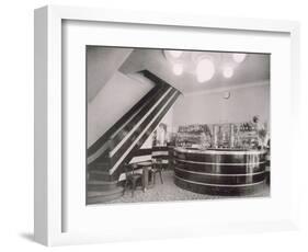 The Bar Torcy, Designed by Deschanel and J. Dussolier, 1920S (B/W Photo)-French Photographer-Framed Premium Giclee Print