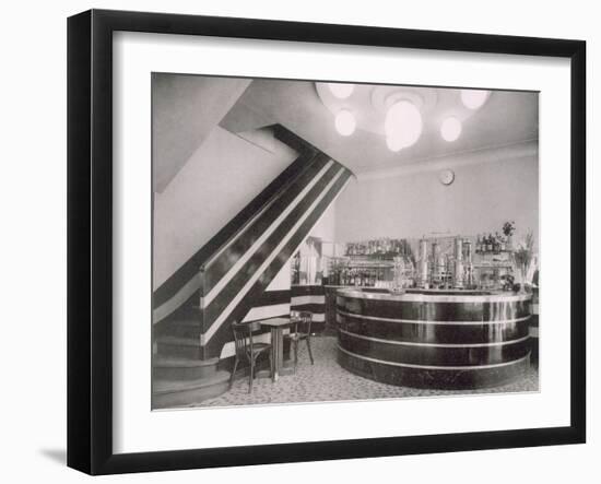 The Bar Torcy, Designed by Deschanel and J. Dussolier, 1920S (B/W Photo)-French Photographer-Framed Giclee Print