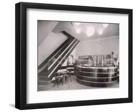 The Bar Torcy, Designed by Deschanel and J. Dussolier, 1920S (B/W Photo)-French Photographer-Framed Giclee Print