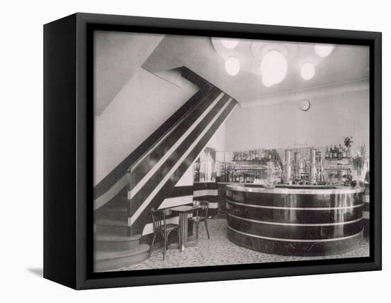 The Bar Torcy, Designed by Deschanel and J. Dussolier, 1920S (B/W Photo)-French Photographer-Framed Stretched Canvas