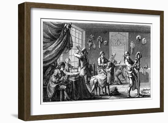 The Barber's Boutique-Charles Nicolas Cochin-Framed Giclee Print