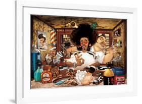 The Barber's Shop-Adam Perez-Framed Art Print