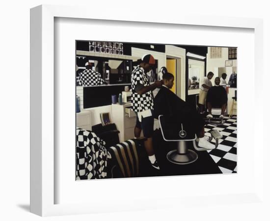 The Barbershop-Dale Kennington-Framed Giclee Print