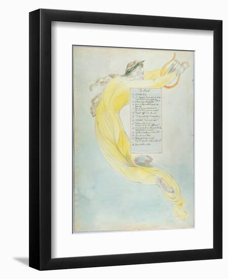 The Bard', Design 52 from 'The Poems of Thomas Gray', 1797-98 (W/C with Pen and Black Ink on Paper)-William Blake-Framed Giclee Print