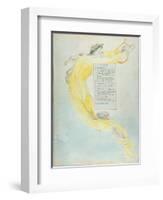 The Bard', Design 52 from 'The Poems of Thomas Gray', 1797-98 (W/C with Pen and Black Ink on Paper)-William Blake-Framed Giclee Print