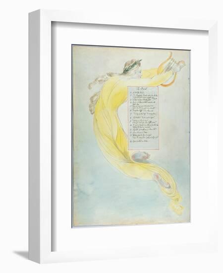 The Bard', Design 52 from 'The Poems of Thomas Gray', 1797-98 (W/C with Pen and Black Ink on Paper)-William Blake-Framed Giclee Print