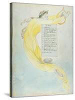 The Bard', Design 52 from 'The Poems of Thomas Gray', 1797-98 (W/C with Pen and Black Ink on Paper)-William Blake-Stretched Canvas