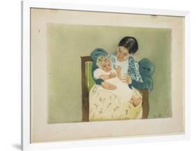 The Barefooted Child, C. 1896-1897-Mary Cassatt-Framed Giclee Print