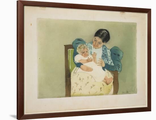 The Barefooted Child, C. 1896-1897-Mary Cassatt-Framed Giclee Print