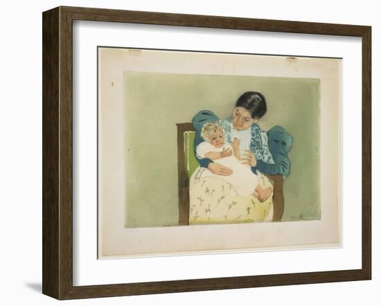 The Barefooted Child, C. 1896-1897-Mary Cassatt-Framed Giclee Print