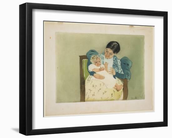 The Barefooted Child, C. 1896-1897-Mary Cassatt-Framed Giclee Print