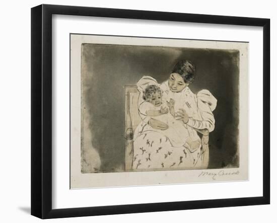 The Barefooted Child, C. 1896-1897-Mary Cassatt-Framed Giclee Print