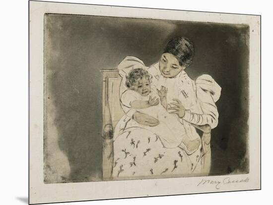 The Barefooted Child, C. 1896-1897-Mary Cassatt-Mounted Giclee Print