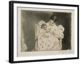 The Barefooted Child, C. 1896-1897-Mary Cassatt-Framed Giclee Print