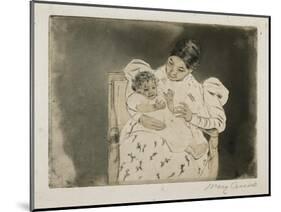 The Barefooted Child, C. 1896-1897-Mary Cassatt-Mounted Giclee Print