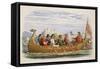 The Barge of Edgar Manned by Eight Kings on the Dee-James William Edmund Doyle-Framed Stretched Canvas