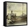 The Barge-Edouard Manet-Framed Stretched Canvas