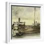 The Barge-Edouard Manet-Framed Giclee Print
