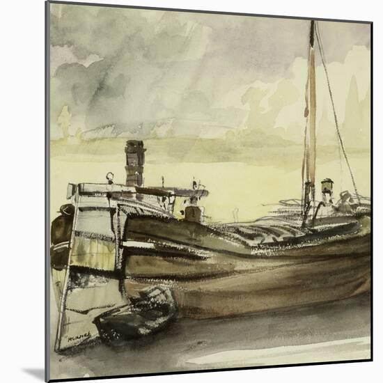 The Barge-Edouard Manet-Mounted Giclee Print