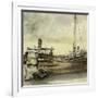 The Barge-Edouard Manet-Framed Giclee Print