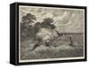 The Barley Harvest-John Linnell-Framed Stretched Canvas