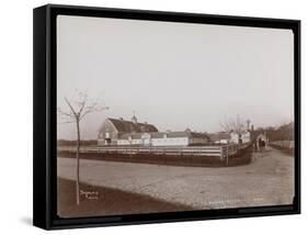 The Barns at F.G. Bourne's Estate at Oakdale, Long Island, New York, 1900-Byron Company-Framed Stretched Canvas