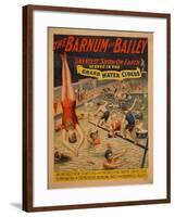 The Barnum and Bailey Greatest Show on Earth. Scenes in the Grand Water Circus, C. 1895-null-Framed Giclee Print