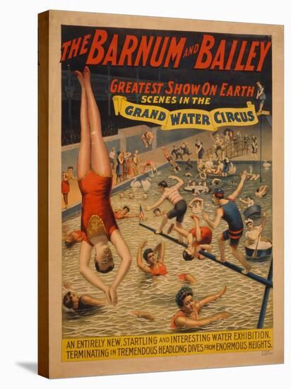 The Barnum and Bailey Greatest Show on Earth. Scenes in the Grand Water Circus, C. 1895-null-Stretched Canvas