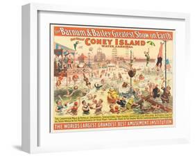 The Barnum and Bailey Greatest Show on Earth - the Great Coney Island Water Carnival, C.1898-null-Framed Giclee Print