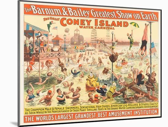 The Barnum and Bailey Greatest Show on Earth - the Great Coney Island Water Carnival, C.1898-null-Mounted Giclee Print