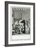 The Baron Saluted Candide with Some Notable Kicks on the Breech-Jean-Michel Moreau the Younger-Framed Giclee Print