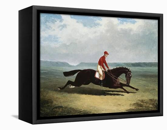 The Baron with Bumpy Up, at Newmarket-Henry Thomas Alken-Framed Stretched Canvas