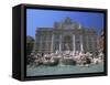 The Baroque Style Trevi Fountain, Rome, Lazio, Italy, Europe-Gavin Hellier-Framed Stretched Canvas