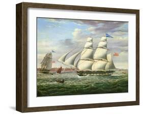 The Barque 'Andromeda' in Two Positions, 1831-Samuel Walters-Framed Giclee Print