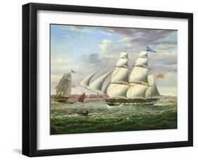 The Barque 'Andromeda' in Two Positions, 1831-Samuel Walters-Framed Giclee Print