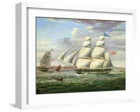 The Barque 'Andromeda' in Two Positions, 1831-Samuel Walters-Framed Giclee Print