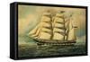 The Barque Colombine, 1903-Antonio Jacobsen-Framed Stretched Canvas