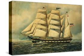 The Barque Colombine, 1903-Antonio Jacobsen-Stretched Canvas