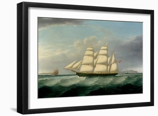 The Barque Elizabeth Martin off the Skerries, with South Stack and Carmel Head-Joseph Heard-Framed Giclee Print