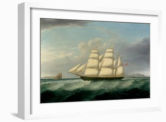 The Barque Elizabeth Martin off the Skerries, with South Stack and Carmel Head-Joseph Heard-Framed Giclee Print