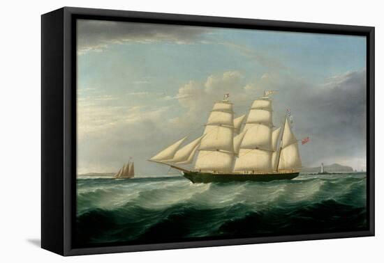 The Barque Elizabeth Martin off the Skerries, with South Stack and Carmel Head-Joseph Heard-Framed Stretched Canvas